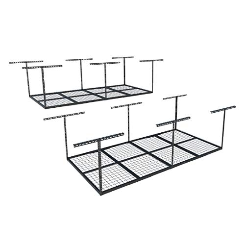 FLEXIMOUNTS 4x8 Overhead Garage Storage Rack, Adjustable Organization ...