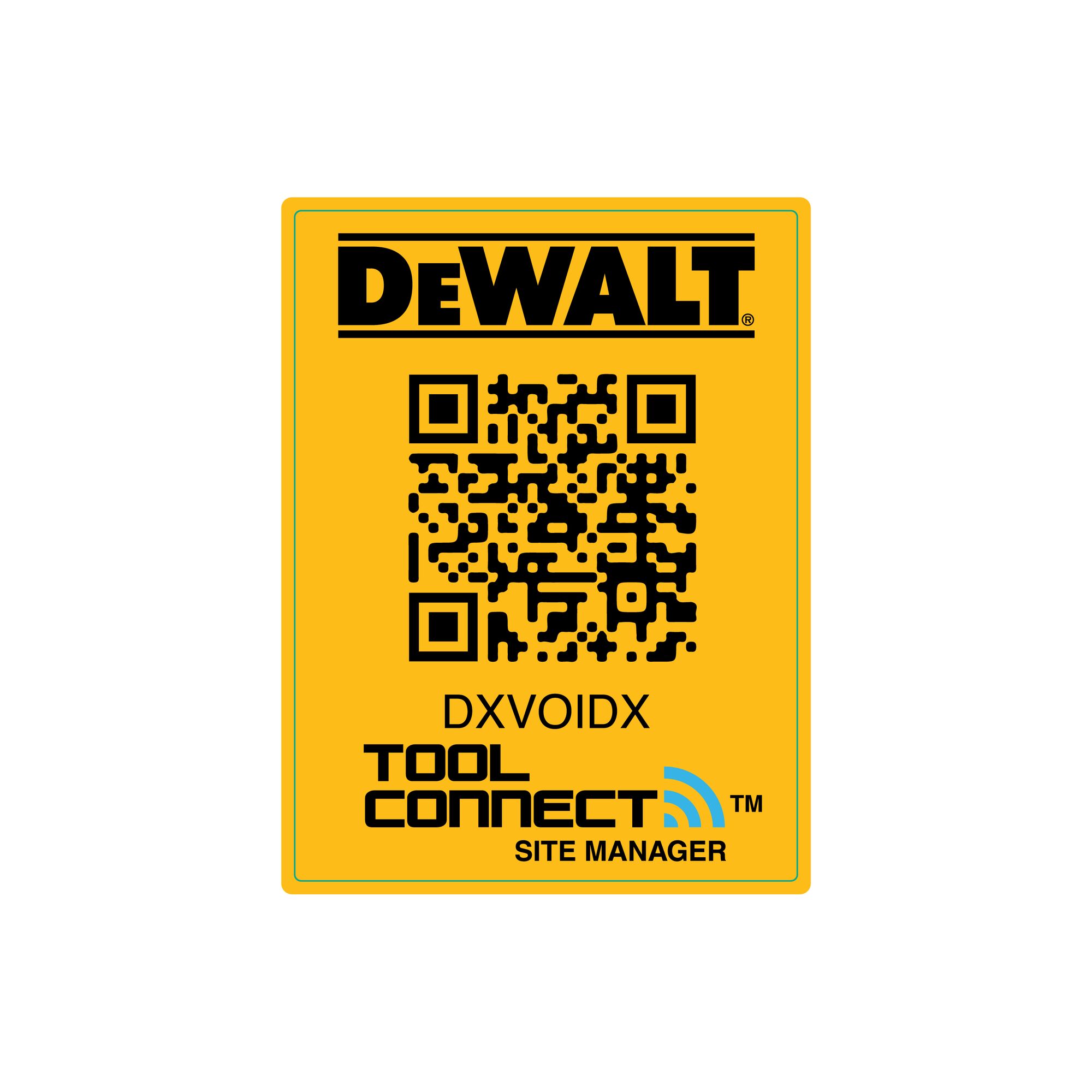 DeWalt QR Code Adhesive Tag (Small) (DCE052) - Toolstash