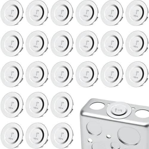 LITGURU 24 Pcs 1 inch Knockout Seal Electrical Box Knockout Plugs ...