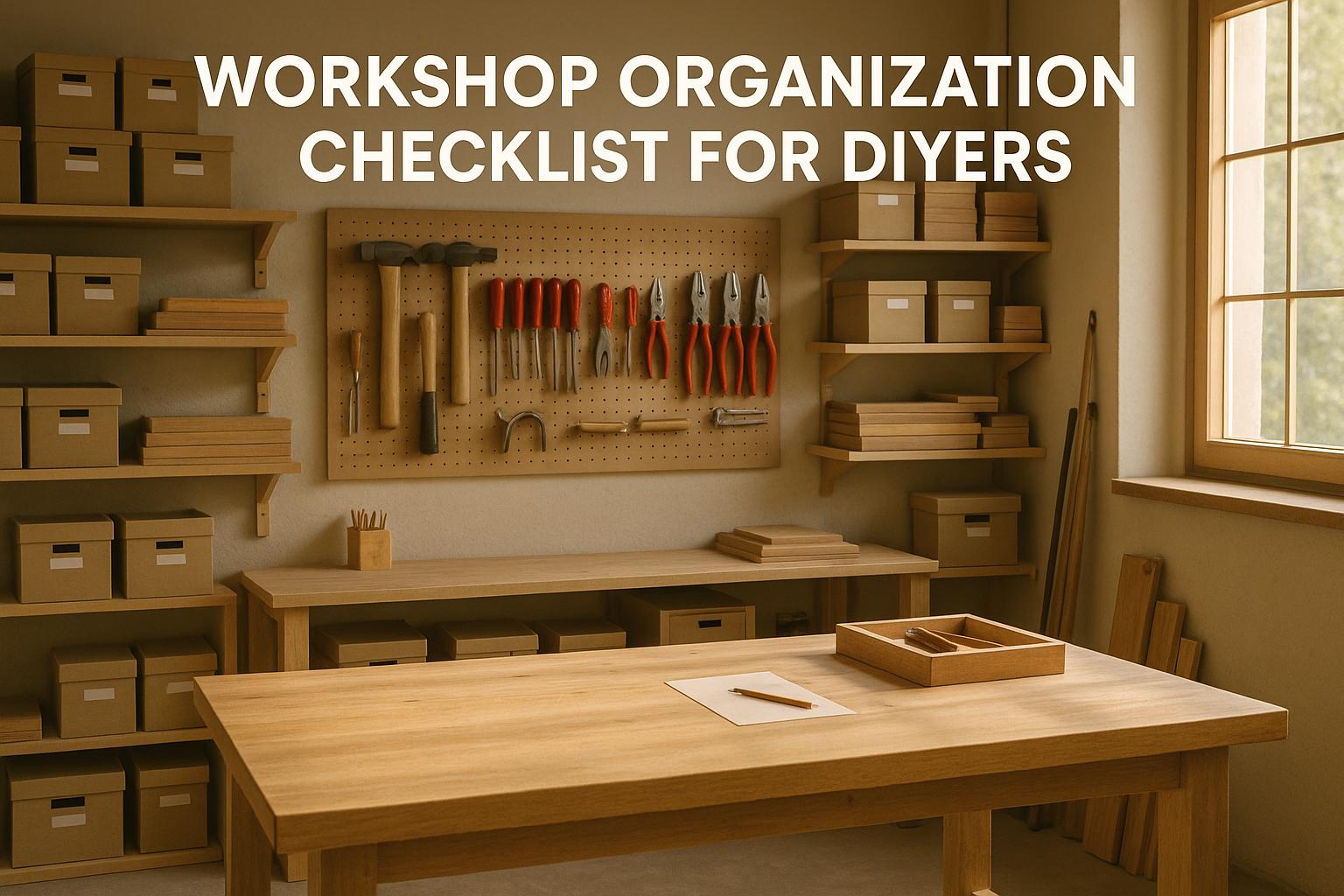 Workshop Organization Checklist for DIYers