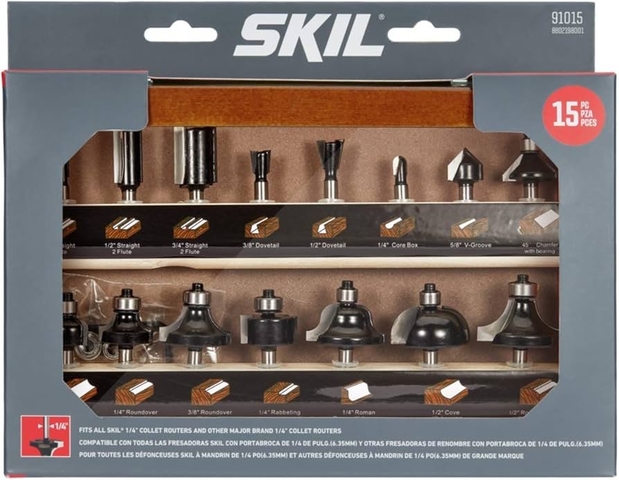 Skil 15-Piece Router Bit Set (91015) - Toolstash