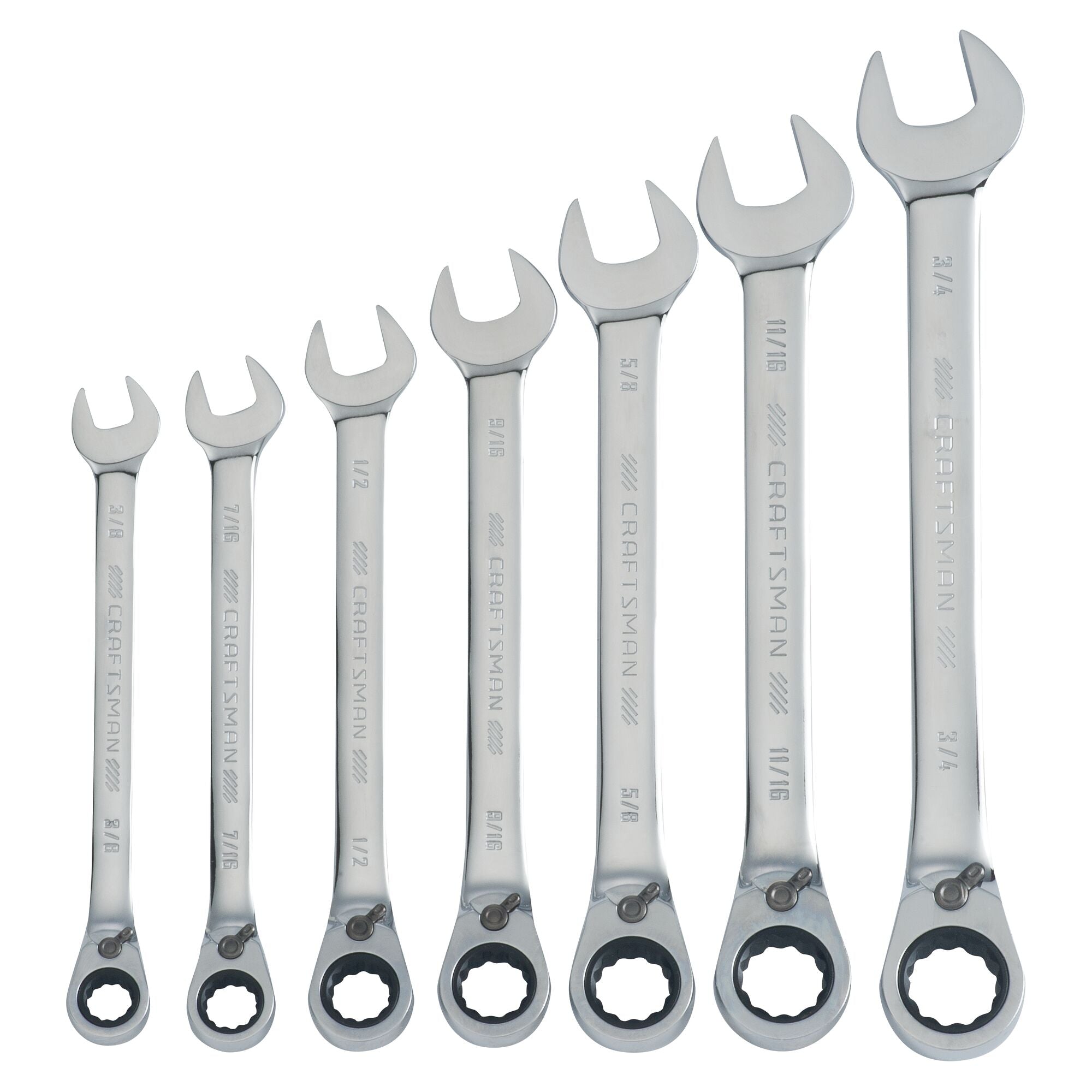 Craftsman SAE Reversible Ratcheting Wrench Set (7 pc) (CMMT87024 ...
