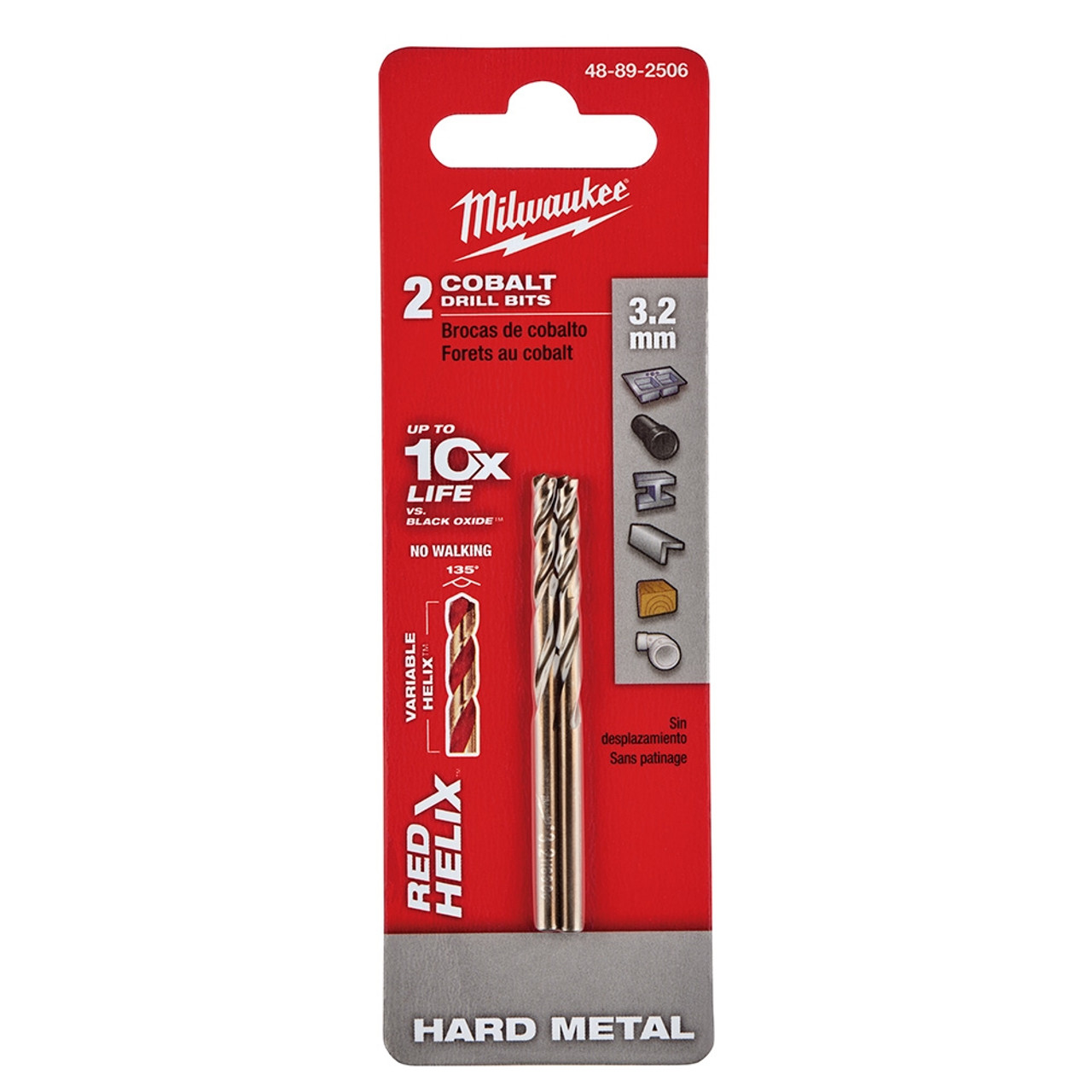 Milwaukee Metric Cobalt Red Helix Bit (48-89-2506) - Toolstash
