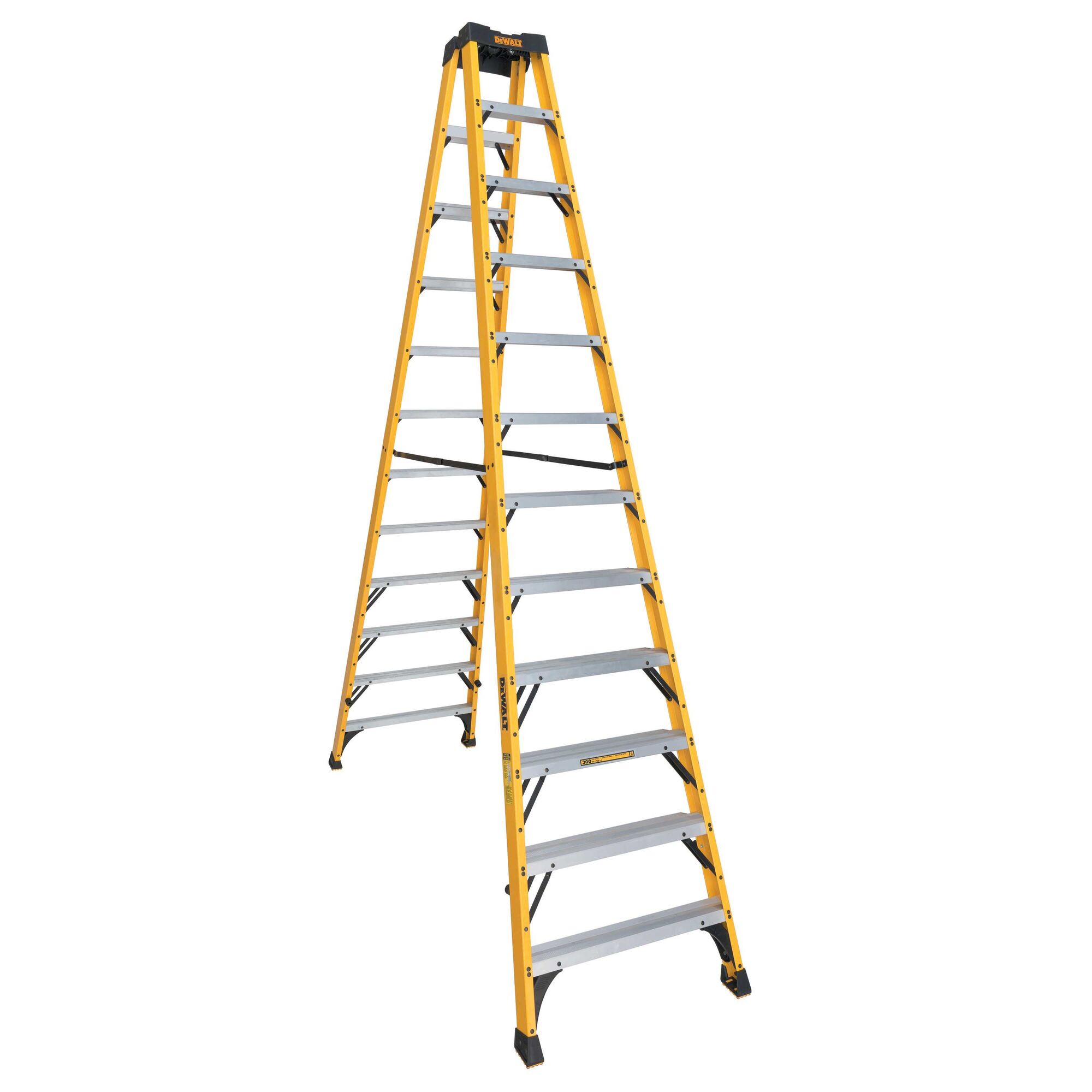 DeWalt 12 ft Fiberglass Twin Front Step Ladder (DXL3030-12) - Toolstash