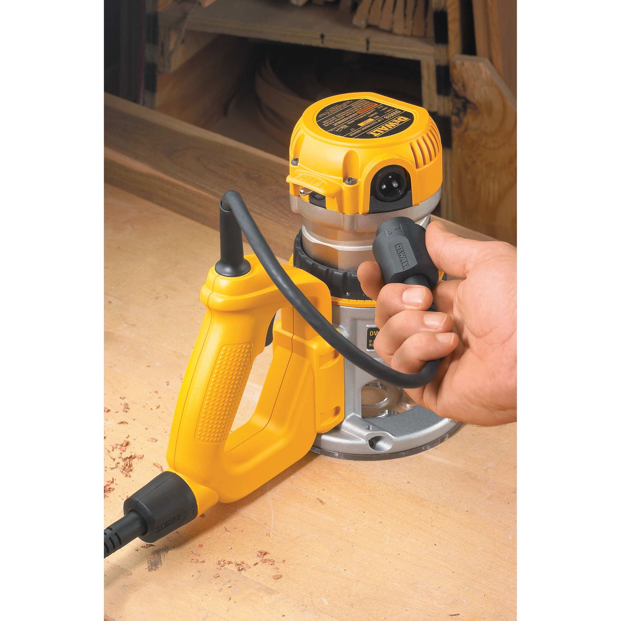 DeWalt 2-1/4 HP EVS D-Handle Router with Soft Start (DW618D) - Toolstash