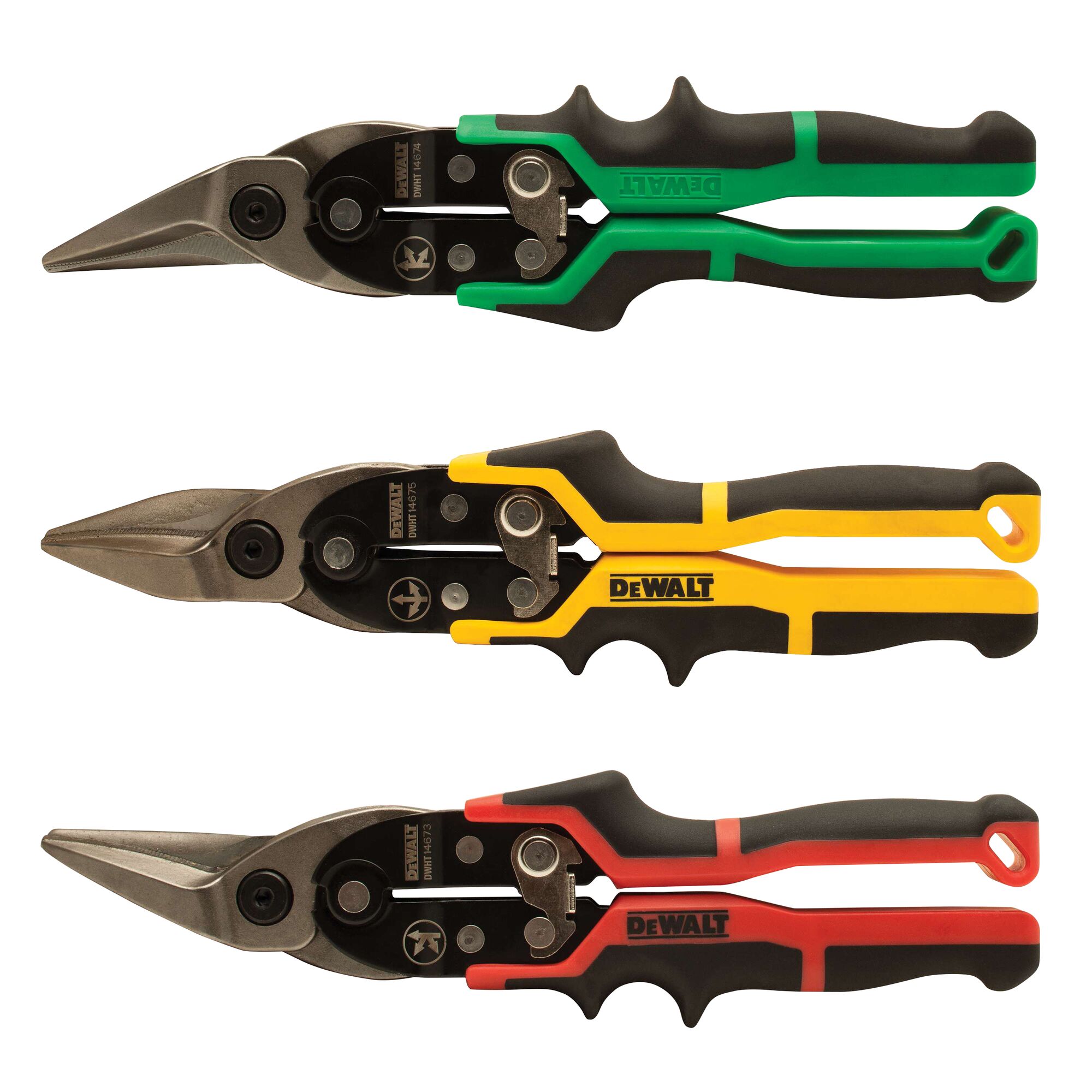 DeWalt Left, Right and Straight Aviation Snips Set (3-Pack) (DWHT14676 ...