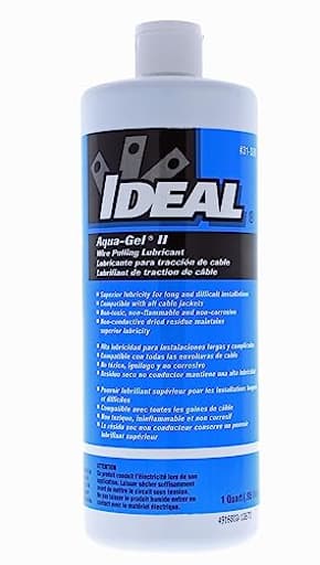 IDEAL Electrical 31-378 Aqua-Gel II Electrical Pulling Lubricant - 1-Quart Squeeze Bottle, Blue, 32 Fl Oz