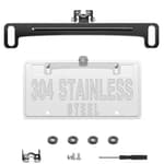 Universal Car Rear View Camera License Plate Bracket,Upgraded Full Stainless Steel Backup Camera Mount Dash Cam Mirror Camera Accessory Rear Camera Mount,Only Installation Holder for Back Up Camera