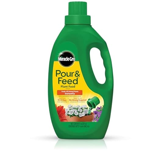 Pour & Feed Plant Food, Fertilizer Instantly Feeds Live Plants, For Outdoor & Indoor Plants in Containers, 32 oz.