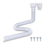 7ft Long Gutter Downspout Extensions, 3.1” OD Downspout Extender Drainage Pipe for 2"×3" Downspout and 3"×4"Downspout, Flexible Pipe Stretched Length 7ft, White,1-Pack