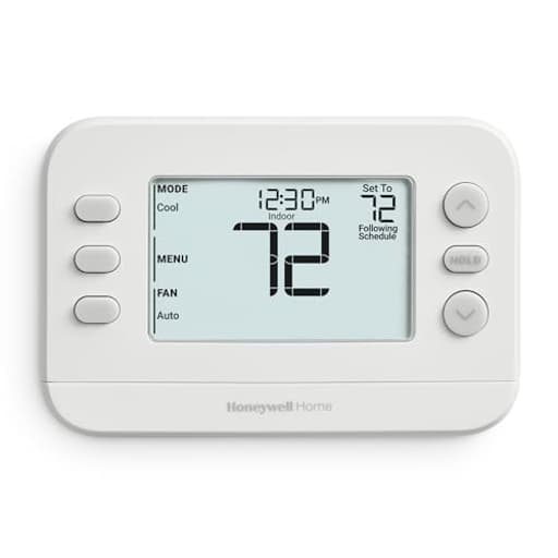 New! Honeywell Home Programmable Thermostat, Single-Stage, 1 Heat/1 Cool Compatibility, 5-2 Day Schedule, X2P, White, RTH20B