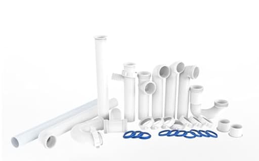 Kitchen Sink Drain Kit,1-1/2" Sink Drain Plumbing Kit - Universal P-Trap Replacement for Kitchen & Bathroom Sinks with Pipe Repair Accessories