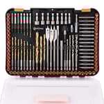 Impact Drill Bit Set, 112-Pieces 1/4" Hex Shank Impact Driver Bits and Screwdriver Bits Set for Screw Driving and Wood Metal Cement Drilling Screwdriver Bits Set with Storage Case