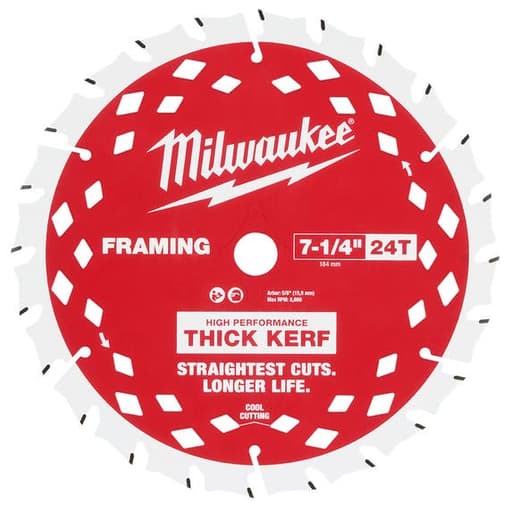 7-1/4" 24T Thick Kerf Framing Circular Saw Blade Contractor Pack - 25PK