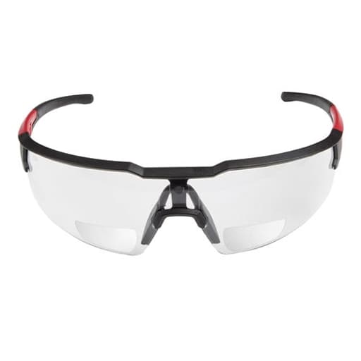 Safety Glasses - +1.00 Magnified Clear Anti-Scratch Lenses