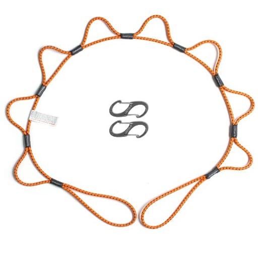 | Bungee Cord Tie Down System | Adjustable Cargo Strap | Knot Free | Truck, RV, ATV, Camping,Outdoor Accessory, Multipurpose | Loop, Clip and Go | 5 Feet