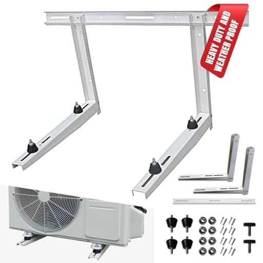 Outdoor Wall Bracket - Mini Split Mounting Bracket - Ductless Air Conditioner Wall Mount - Mini Split AC/Heating System Accessories for Window AC, HVAC, Heat Pump & More