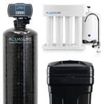64,000 Grains Whole House Water Filter Bundle with Automatic Digital Metered Control Softener and 75 GPD RO Reverse Osmosis Drinking System | Removes Hardness | Ideal for 4-6+ bathrooms