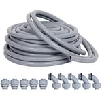 Liquid-Tight Conduit and Connector Kit 1/2inch 25ft, Flexible Non Metallic Liquid Tight Electrical Conduit w/UL Certification, Electrical Conduit Kit with 5 Straight, 5 Angle Fittings