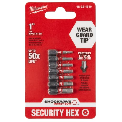 SHOCKWAVE Hex Security Insert Bit Set