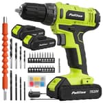 'S 20V Cordless Drill/Driver, Electric Screwdriver - 2 Batteries, 30Nm, 21+1 Torque, 2 Speed, Keyless 3/8" Chase Drill with LED Light, Kit for Home