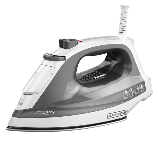 Light ‘N Easy Compact Steam Iron; Anti-Drip; Grey