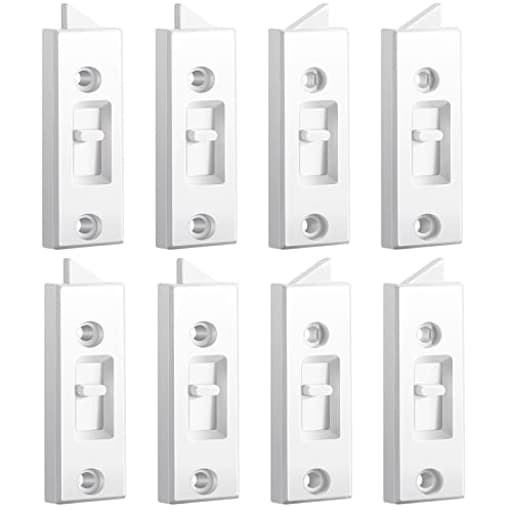 Window Latch Locks Window Parts and Hardware Tilt Latch Plastic Construction, Spring Loaded, 2 Inch Hole Center Spacing Sliding Lock Replacement
