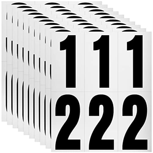 2 PACK,120 Numbers, Reflective Adhesive Mailbox Number Pack, 3", Waterproof Number Stickers for Signs, Door, Cars, Trucks, Home, Business, Address Number