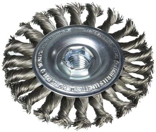 4 in carbon steel knotted wire wheel