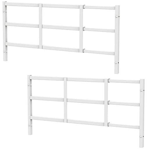 Fixed Window Safety Guard 14”x 38” *2 Pack Adjustable Width Prevents Accidental Falls, Non-Egress, Tamper Resistant Screws Included, White