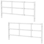 Fixed Window Safety Guard 14”x 38” *2 Pack Adjustable Width Prevents Accidental Falls, Non-Egress, Tamper Resistant Screws Included, White