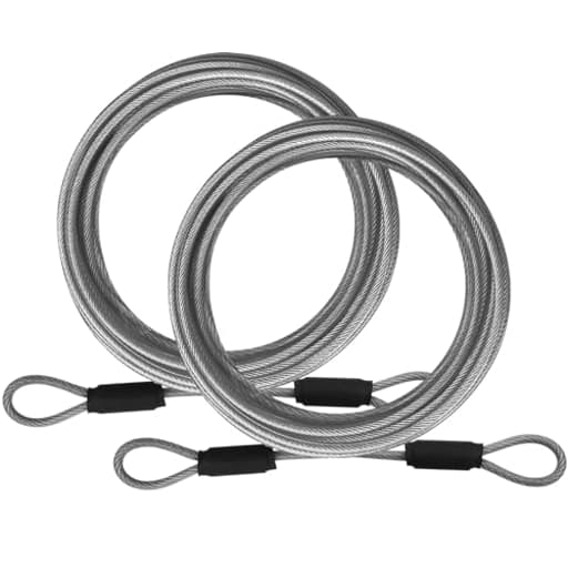 1/8inch Stainless Steel Security Cable 4/6/10/15FT Luggage Lock Safety Wire Flexible Steel Wire Rope With Double Loop