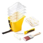 18 Pcs Paint Bucket Hand Held, Paint Cup 4 Inch, Paint Brush, Integrated Magnetic Brush Grip, Suitable for Decoration, Repairs, Small Paint and Coating Projects