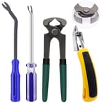 4Pcs Upholstery and Construction Staple Remover Tools Set - Nail Tack Remover, U Tack Lifter, End Cutting Plier, Carpet Remover Tool for Furniture Floor Craft Project Photo Frame
