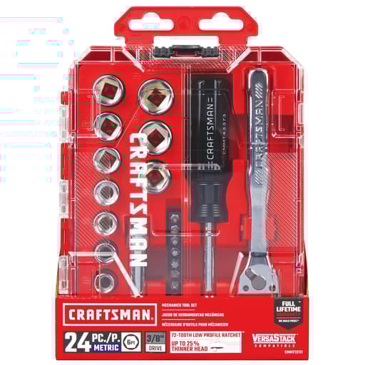 24Pc 3/8-in. Drive Mechanics Tool Set