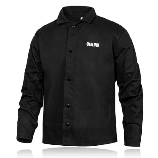 Welding Jacket - Premium Flame Resistant (FR) Cotton Welding Clothes - Light Weight Welder Jacket for Men & Women