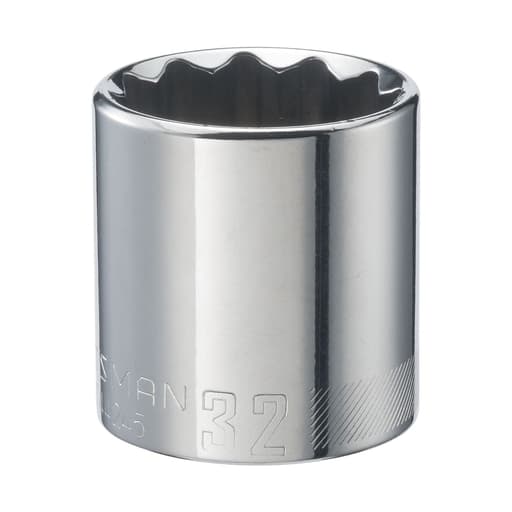 1/2-in Drive 32mm 12 Point Shallow Socket
