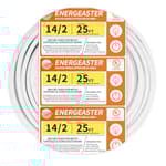 Solid Indoor 14/2 W/G NMB Cable 25ft Coil，Electrical Wire 14 Gauge Wire 2 Conductors Non-Metallic with Ground Wire
