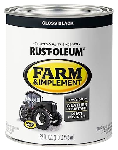 280104 Farm & Implement Enamel Paint, Quart, Gloss Black,
