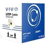 Gray 250ft Bulk Cat6, CCA Ethernet Cable, 23 AWG, UTP Pull Box, Cat-6 Wire, Indoor, Network Installations CABLE-V015