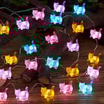 Cat String Lights Kawaii Deco Kitty Fairy Decorative Lights 10ft 30LED Battery Operated Novelty Lighting for Outdoor Wedding Camping Tent Baby Shower Bedroom Birthday Party