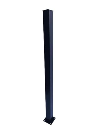 MOUNTWEST 42" Aluminum TOP-Mount Blank Post - Elegant Black Outdoor Pillar for Lasting Style and Durability