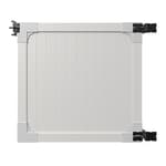 4ft H x 4ft W (1 Gate) No Dig WamBam Westport Gate Kit, White Vinyl Privacy Yard Fence Gate with Hardware Included for Westport Fence Kit, Durable Outdoor Gate for Yard or Garden, BL19106