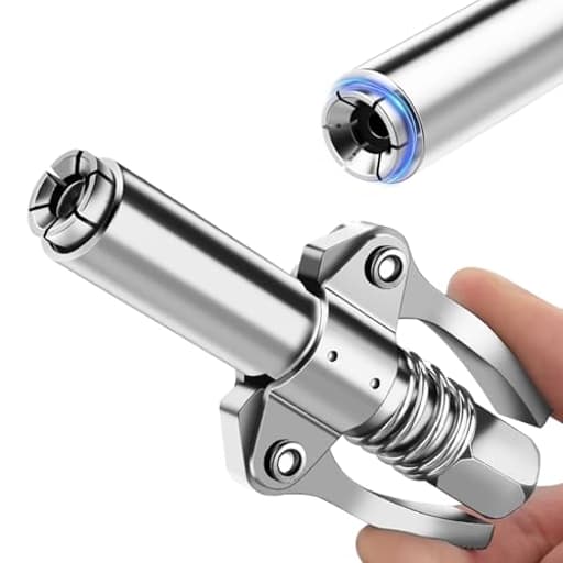 Grease Gun Coupler, Grease Joint Fittings, 12000PSI High Pressure Grease Nozzle Fittings, Compatible With All 1/8" NPT Grease Guns, For greasing all machinery and equipment filling