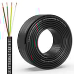 18/4 Solid Sprinkler System Wire 50ft, 18 Gauge Irrigation Wires PVC Jacket Sprinkler Cable for Underground Irrigation Valves Field Central Control System