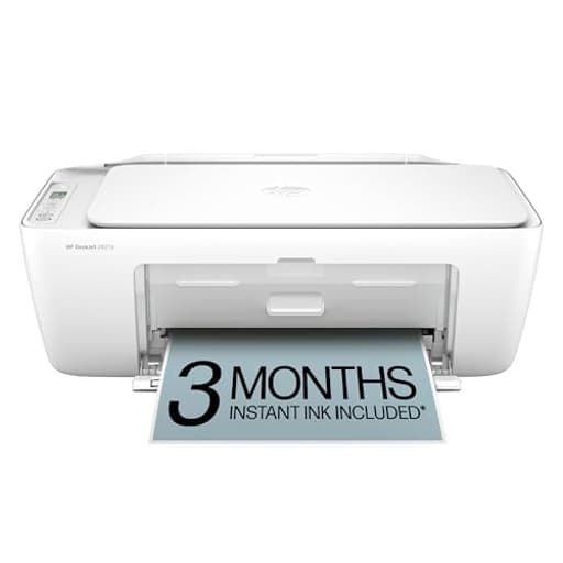 DeskJet 2827e Wireless All-in-One Color Inkjet Printer, Scanner, Copier, Best-for-Home, 3 Month Instant Ink Trial Included, AI-Enabled
