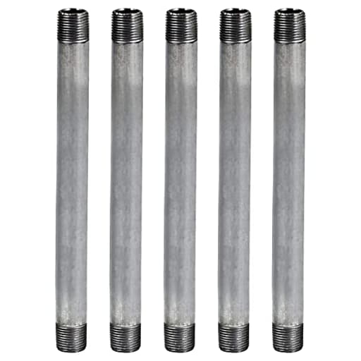 Supply Giant 1-1/4 Inch Galvanized Pipe, One And Quarter Inch Malleable Steel Pipes Fitting Build DIY Vintage Furniture, 1-1/4" x 48"