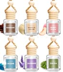 Car Air Freshener for Women, 6 Pack Air Freshener Diffuser, Hanging Air Fragrance Essential Oil Diffuser, Car Scents Accessories Cute Car Interior Decor Unisex