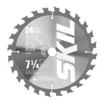 7-1/4 In. 24-Tooth Carbide Tipped Circular Saw Blade