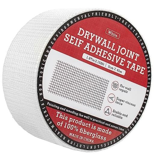 Drywall Joint Tape, Fiberglass Mesh Tape for Drywall Repair,1.97“×150 Ft Self-Adhesive Drywall Mesh Tape for Sheetrock Crack Repair